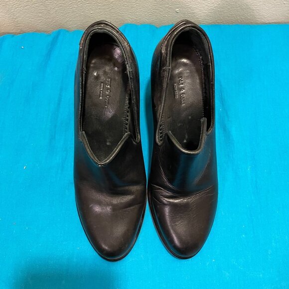 Rag & Bone Grove Black Leather Ankle Booties with Leather Sole Womens Size 38 - Picture 3 of 9